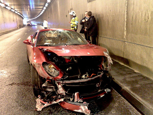 For sale: Ronaldo's crashed Ferrari 599 GTB Fiorano